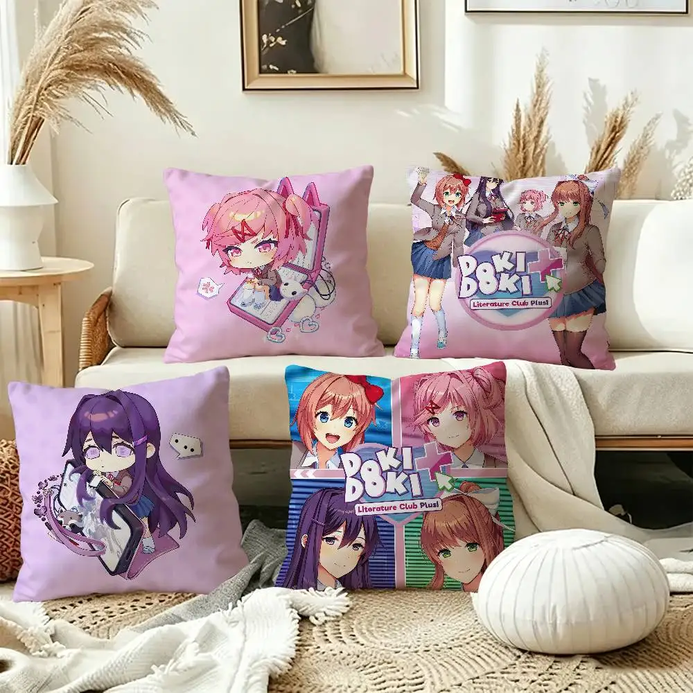 Anime D-Doki Doki Literature Club Lucky Dragon pillow cover sofa cushion cover home room decoration children gift