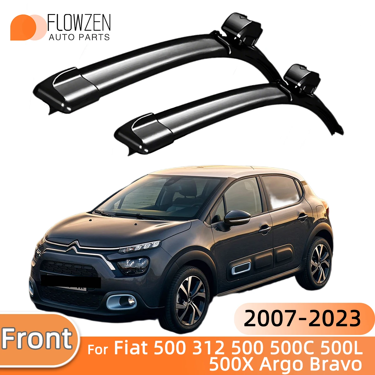 2/4PCS Auto Wischer Klingen für Fiat 500 312 500 500C 500L 500X Argo Bravo 2007-2023 Front Wischer Klingen Windschutzscheibe Windschutzscheibe Fenster