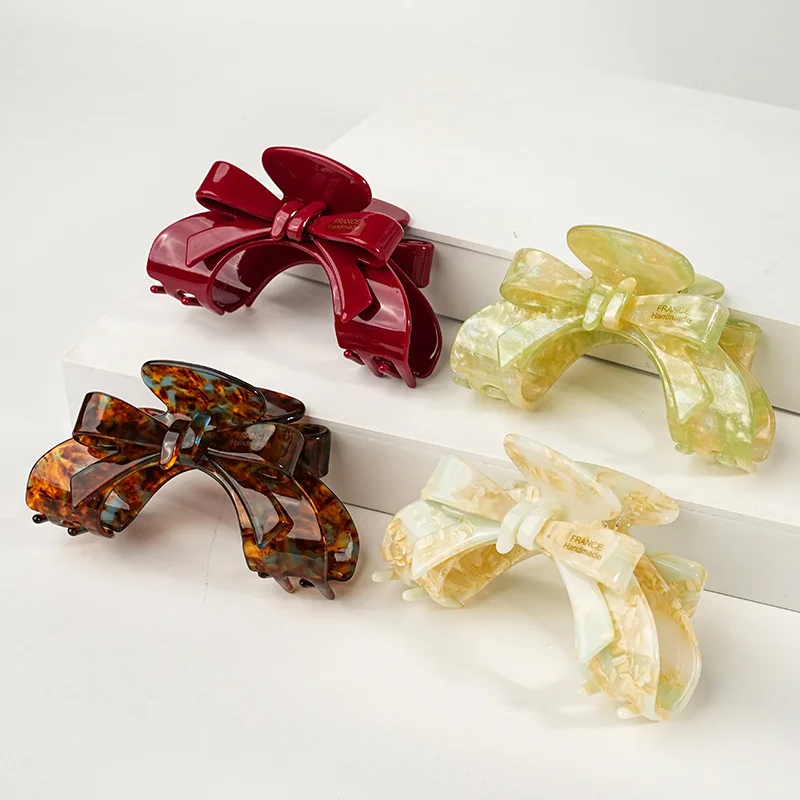 

1 шт. Французская элитная заколка-бант, заколка-краб, элегантная заколка для волос, женский аксессуар для волос