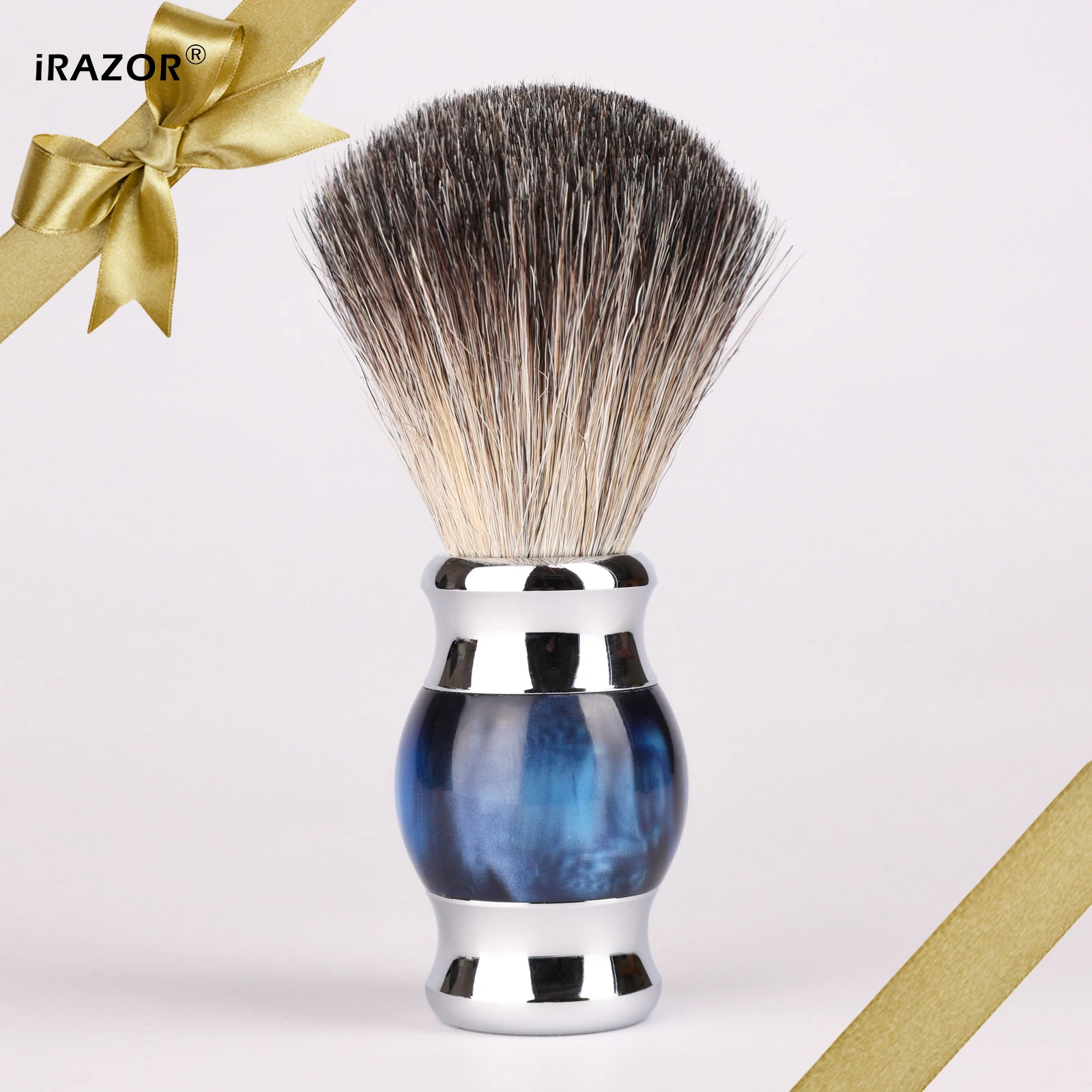 

Luxury Men's Space Blue Badger Hair Shaving Brush Hand Crafted Barber Salon Shave Tool Grooming Gift Kit for Facial Cleaning