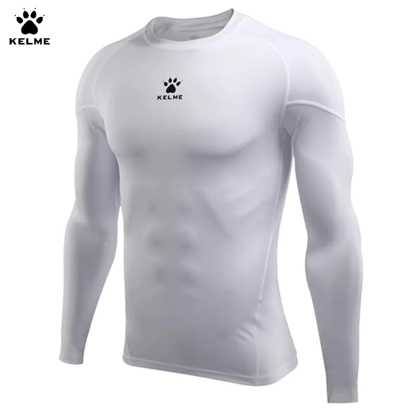 

Kelme Men's Outdoor Running T-shirt Sports Tight Clothes Compression Fitness Training Fast Drying Yoga Long Sleeve