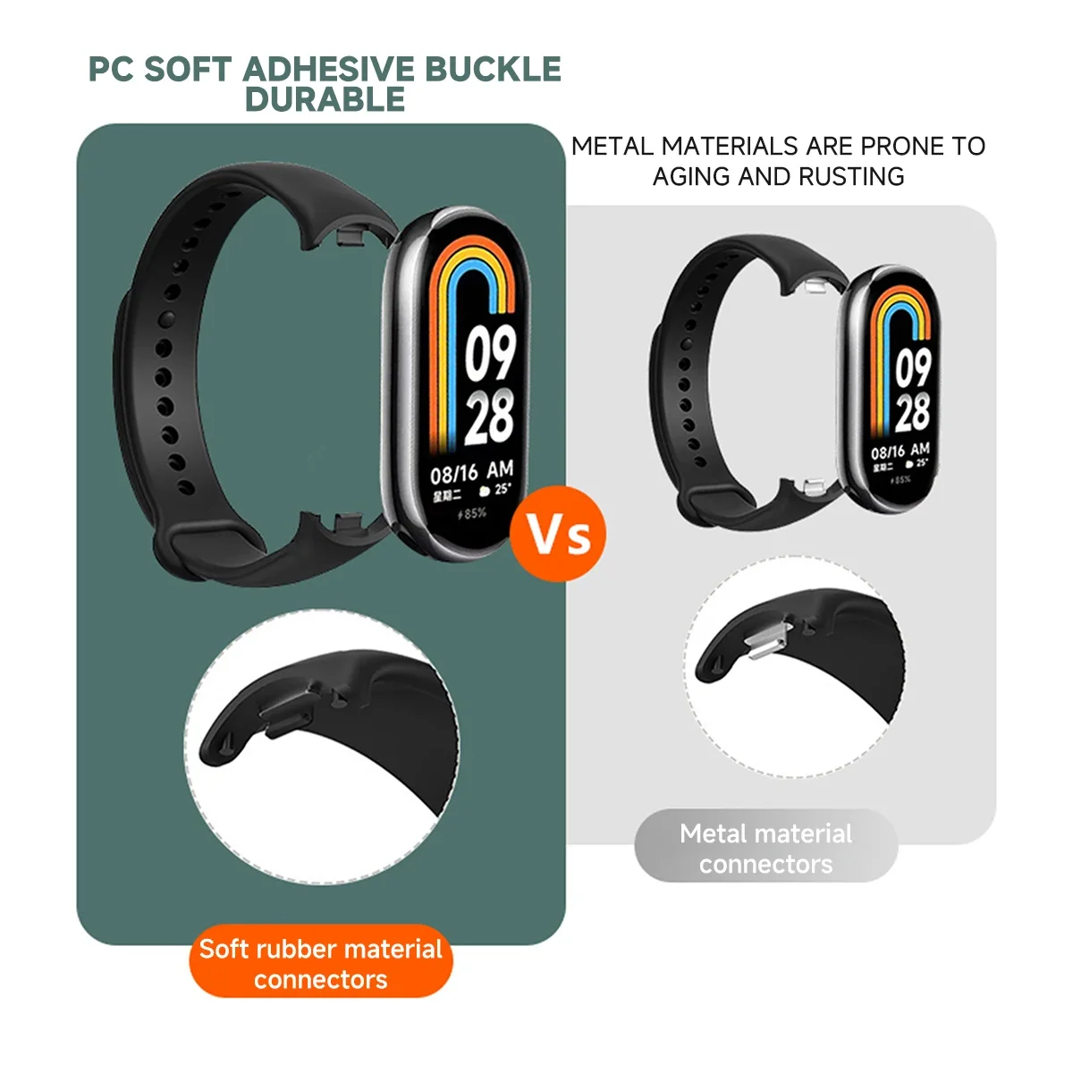 Strap for Xiaomi Mi Band 9/9 NFC Bracelet Silicone Wrist Miband 9 NFC Replacement pulsera correa Sport Strap for Mi Band 9 - view 2