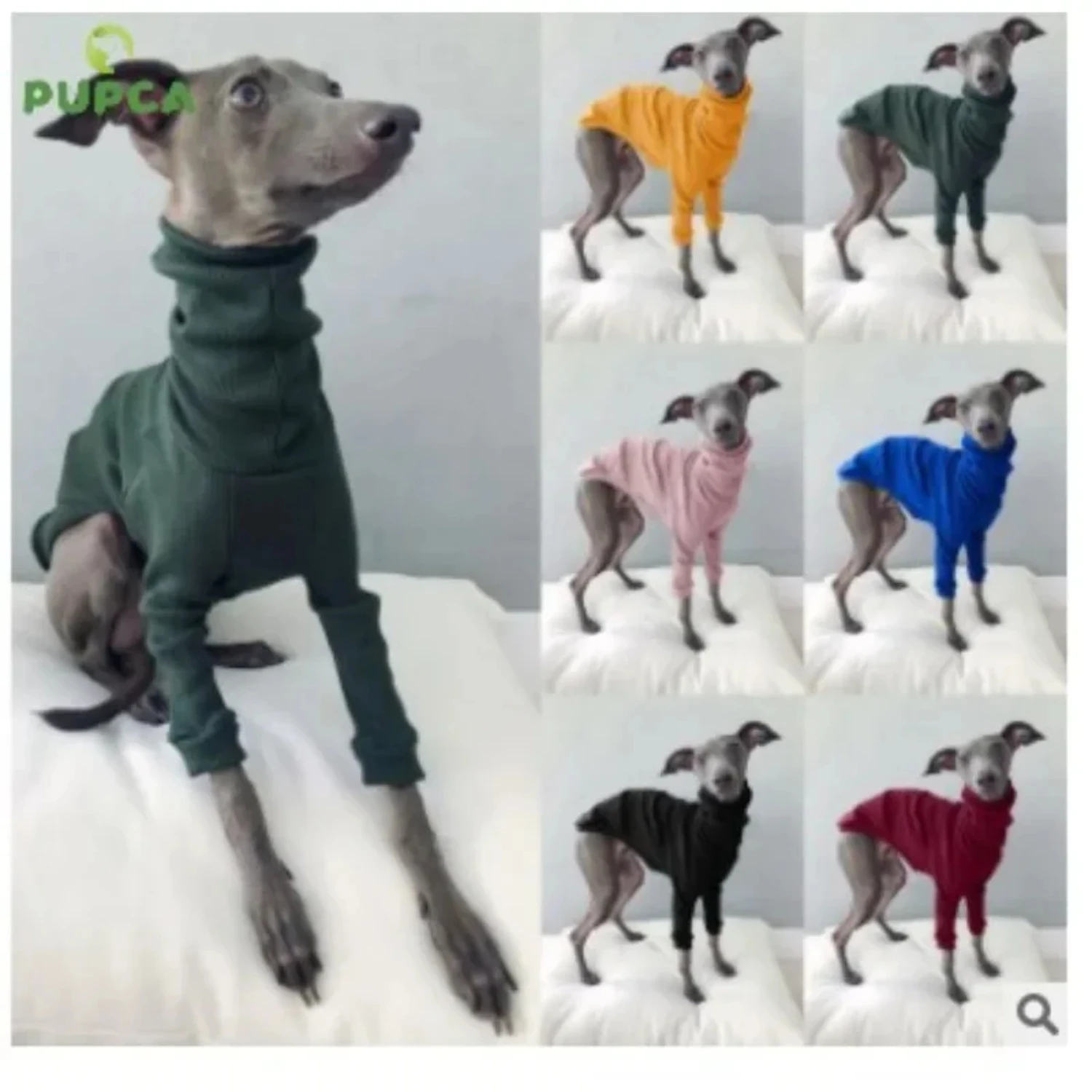 New Cozy Fleece Dog Vest for Whippets and Large Breeds - Warm Winter Clothes for Italian Greyhounds - Soft Cotton Turtleneck - S