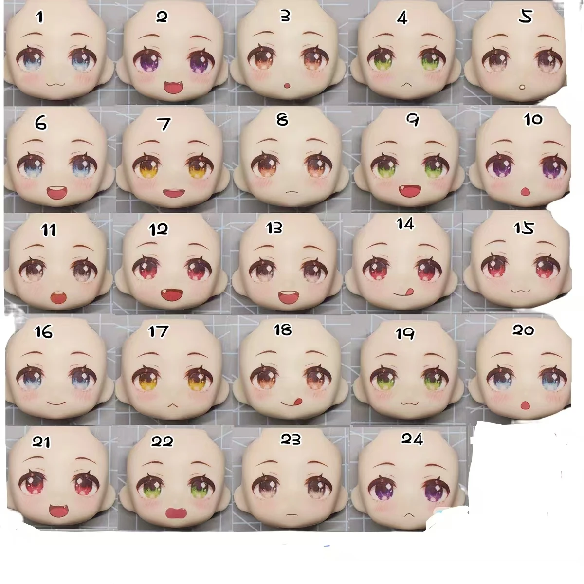 Original Christmas OB11 Face Lovely Water Sticker Faceplate Anime Game GSC YMY 1/12 Doll Handmade Cosplay DIY Accessories