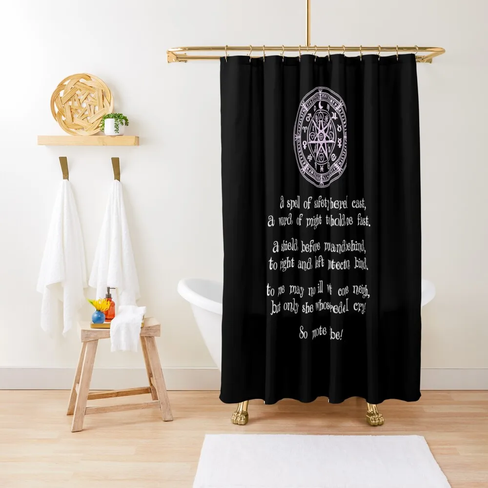 

Protection Spell Wiccan Shower Curtain Transparent Bathroom Shower Shower For Bathroom Bathroom Box Waterproof Curtain