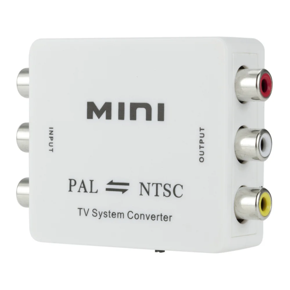 Mini PAL NTSC convertitore di sistema TV bidirezionale Switcher PAL a NTSC NTSC a PAL convertitori di connessione compositi TV a doppia via