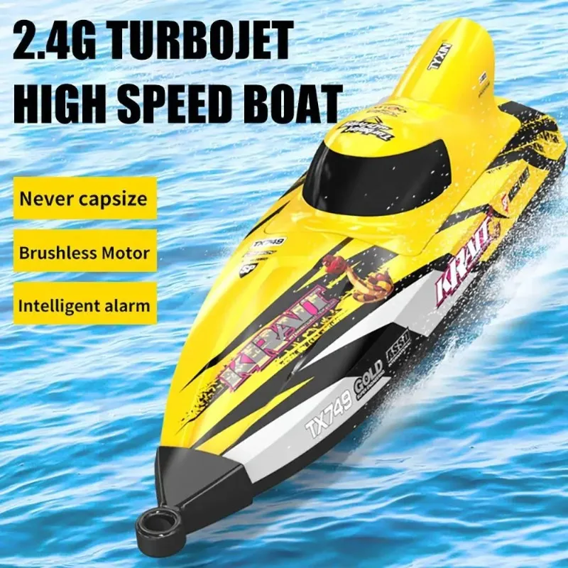 TX749 RC Ship 2.4GHz Brushless 1806 Motor Remote Control Jet Boat High speed Vortex Jet Boat 25km/h  Adult and Children's Toy