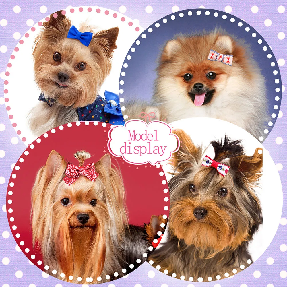 Fashion Dog Hair Clips Multiple Styles Dog Hairpin Puppy Cat Bows Hairpin Cute Dog Hair Accessories for Pet Supplies