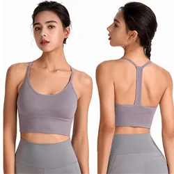 Women Yoga Underwear Back Gathering Breathable Yoga Sports Vest Y-Type Sport Bra Women Plus Size Fitness Crop Tops Workout