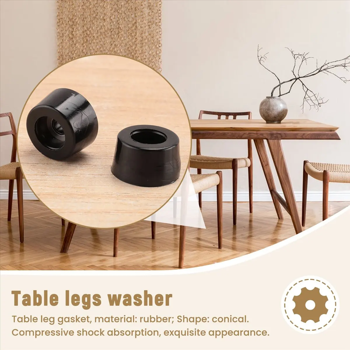 

*WSFS Мебель для дома Черные резиновые ножки 13 мм х 7 мм 30 шт.