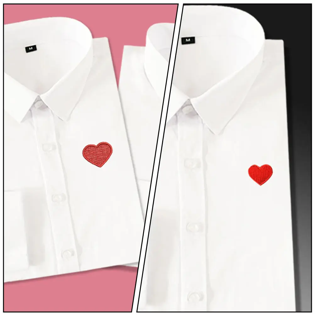 

Love Heart Embroidery Patches Applique Stickers for Clothes Decoration DIY Projects Simple Design Patch Accessories