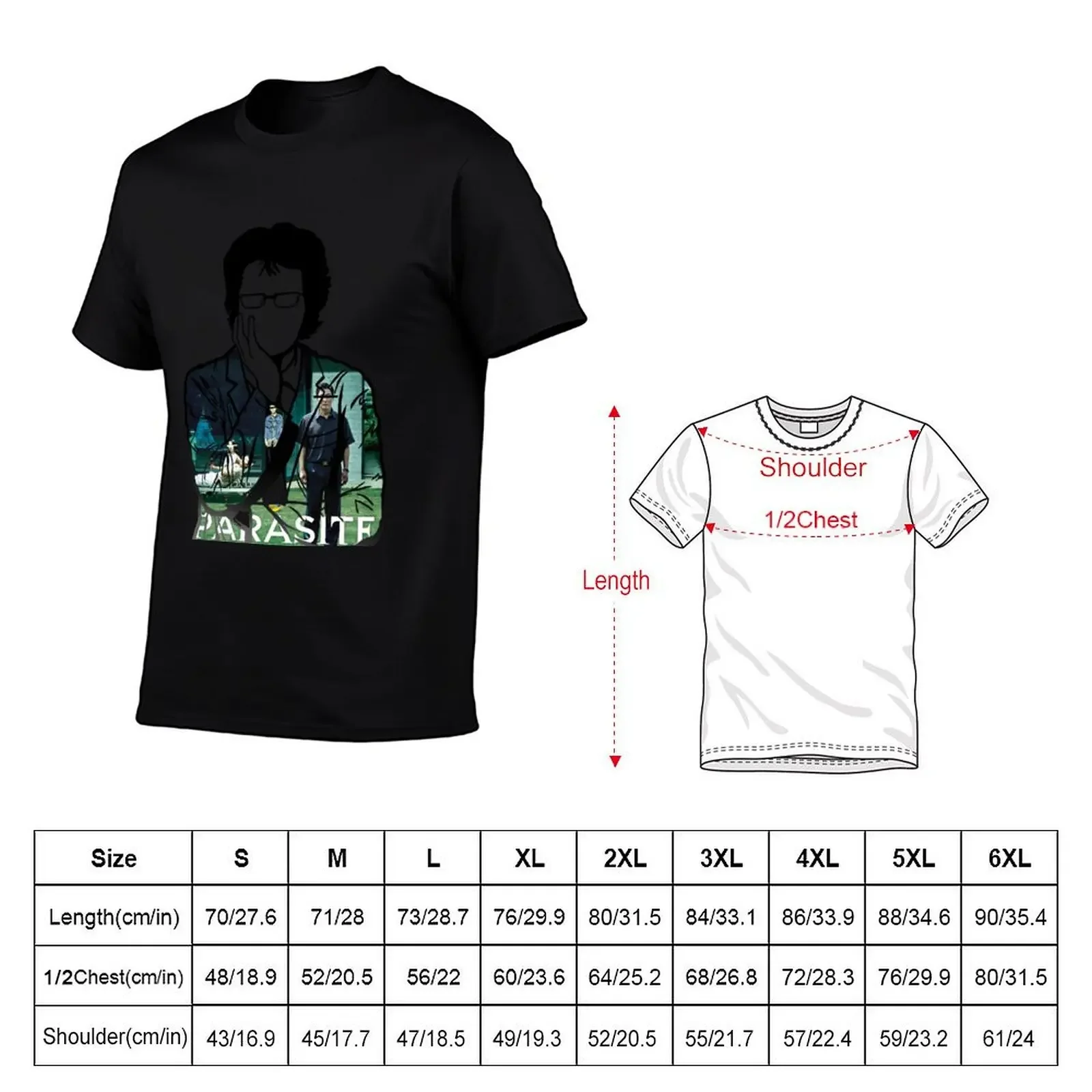 Bong Joon Ho Parasite Portrait T-Shirt baggy shirts shirts graphic man clothes vintage t shirt men