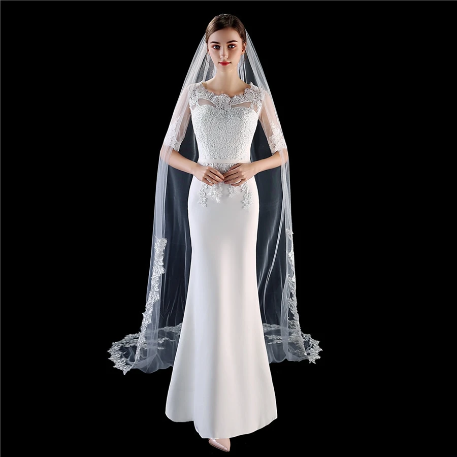 Voile de mariage cathédrale en ivoire blanc pour les patients de la mariée, accessoires de mariage sexy, nouveauté