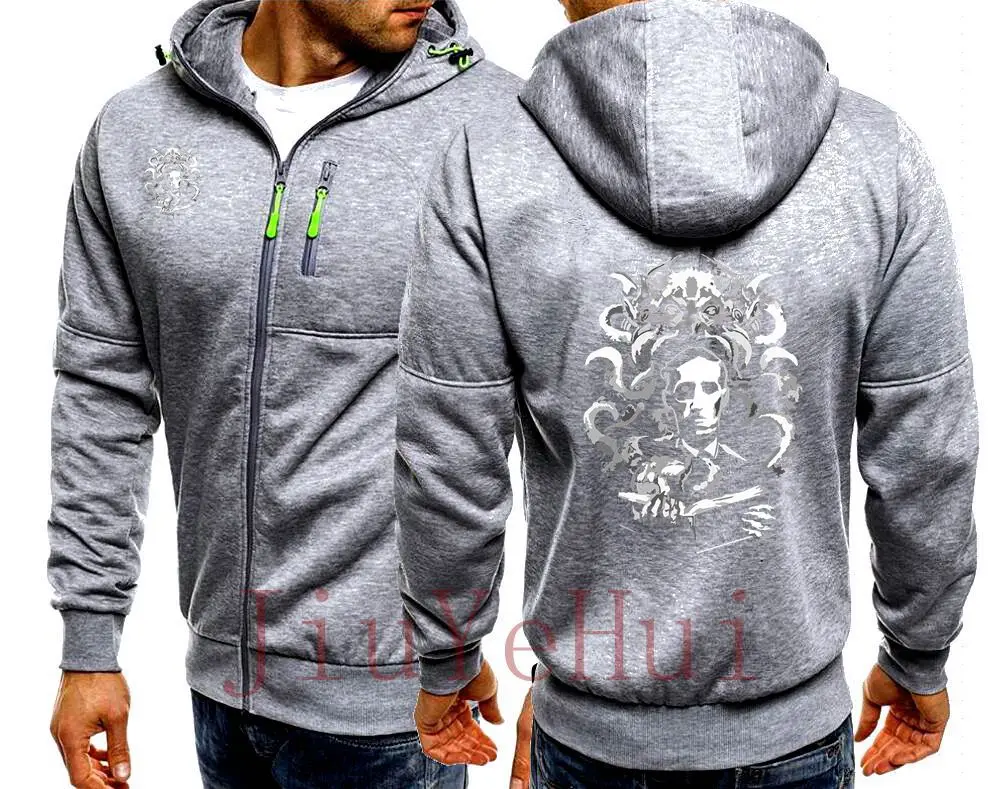 Cthulu And Lovecraft Miskatonic University Hooded Sweatshirt Men Call Of Cthulhu Necronomicon Zipper Sweatshirts Hoodies