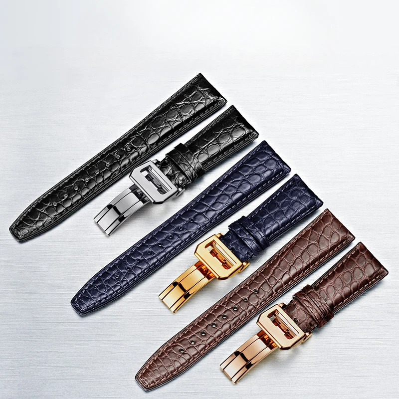 Applicable for Portuguese seven-day chain Portuguese Pertofino crocodile  watch strap, strap   men