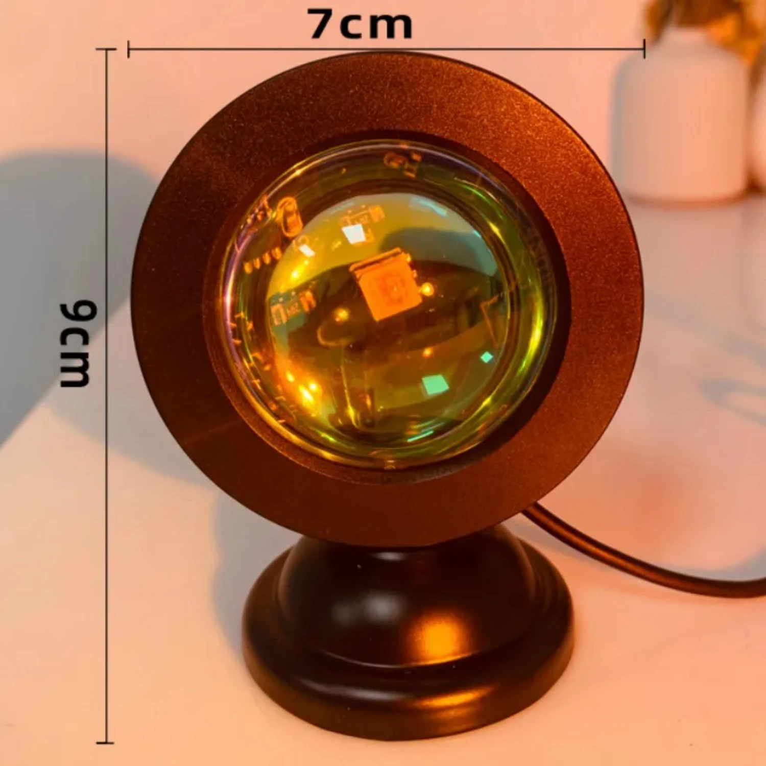 Mini USB Sunset Lamp Led Projector Night Light 16 Colors Switch Rainbow Atmosphere  Bedroom Background Wall Decoration Gift Dad