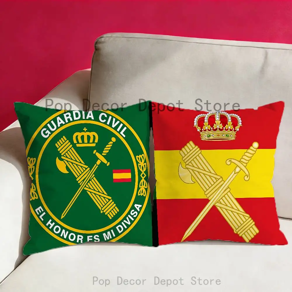 Spanish Civil Guard Pillowcase for Sofa Room Office Decor Printing Protector Cushion Cover Valentine gift Custom