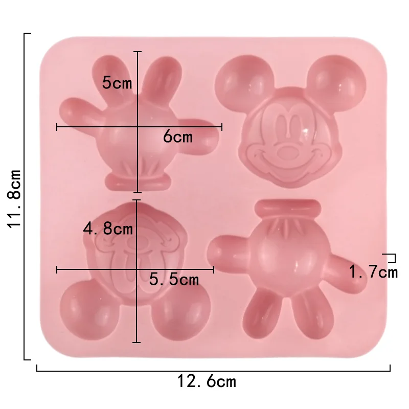 Cartoon Silicone Mold Mouse Chocolate Cookies Baking Tray Animal Shape Cupcake Topper Cake Decoration Kitchen Accessories Tools