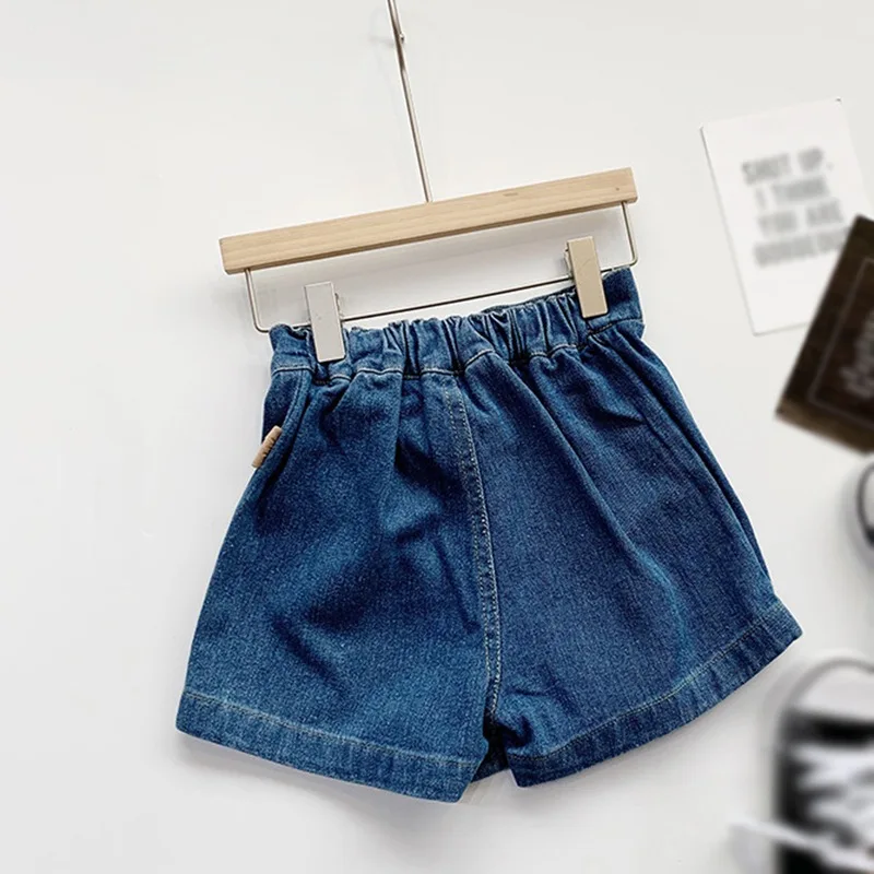 Kid Girls Skirt Summer Denim Shorts Summer Elastic Waist Casual Fashion Short Skirt