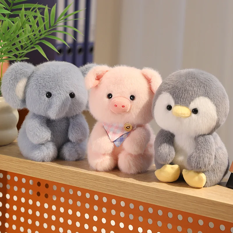 

Popova Computer Desktop Companion Plush Cat Fox Pig Toy Penguin Capybara Doll Turtle Newt Elephant Hedgehog Rabbit Platypus Gift