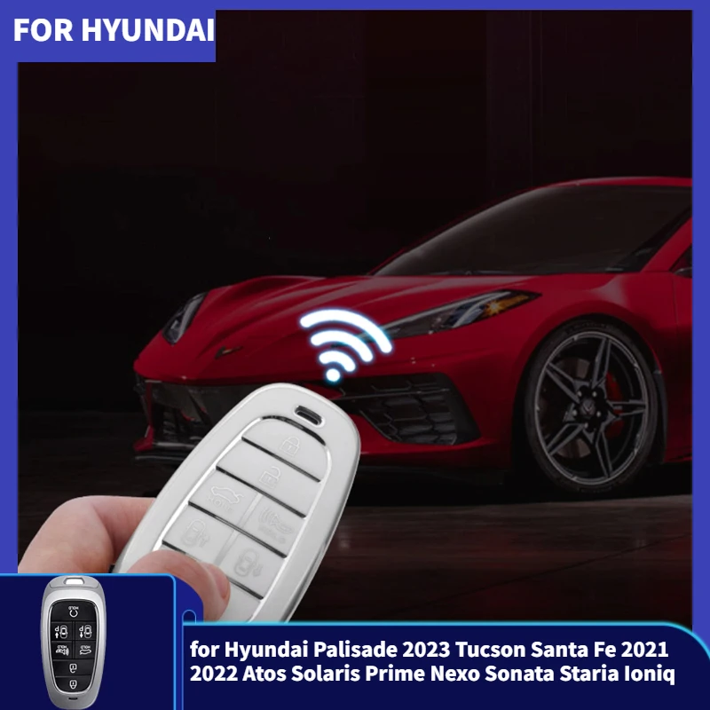 TPU Key pokrowiec na Hyundai Palisade 2023 Tucson Santa Fe 2021 2022 Atos Solaris Prime Nexo Sonata Staria Ioniq obudowa kluczyka do samochodu