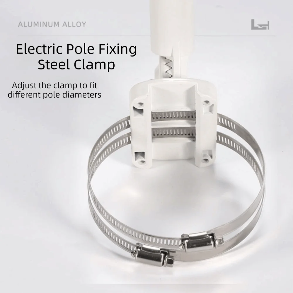 Aluminum Alloy Flag Pole Holder Rust Free 180 Degree Adjustment Flag Pole Mounting Bracket Strong Clamp Multi-Position Mounting
