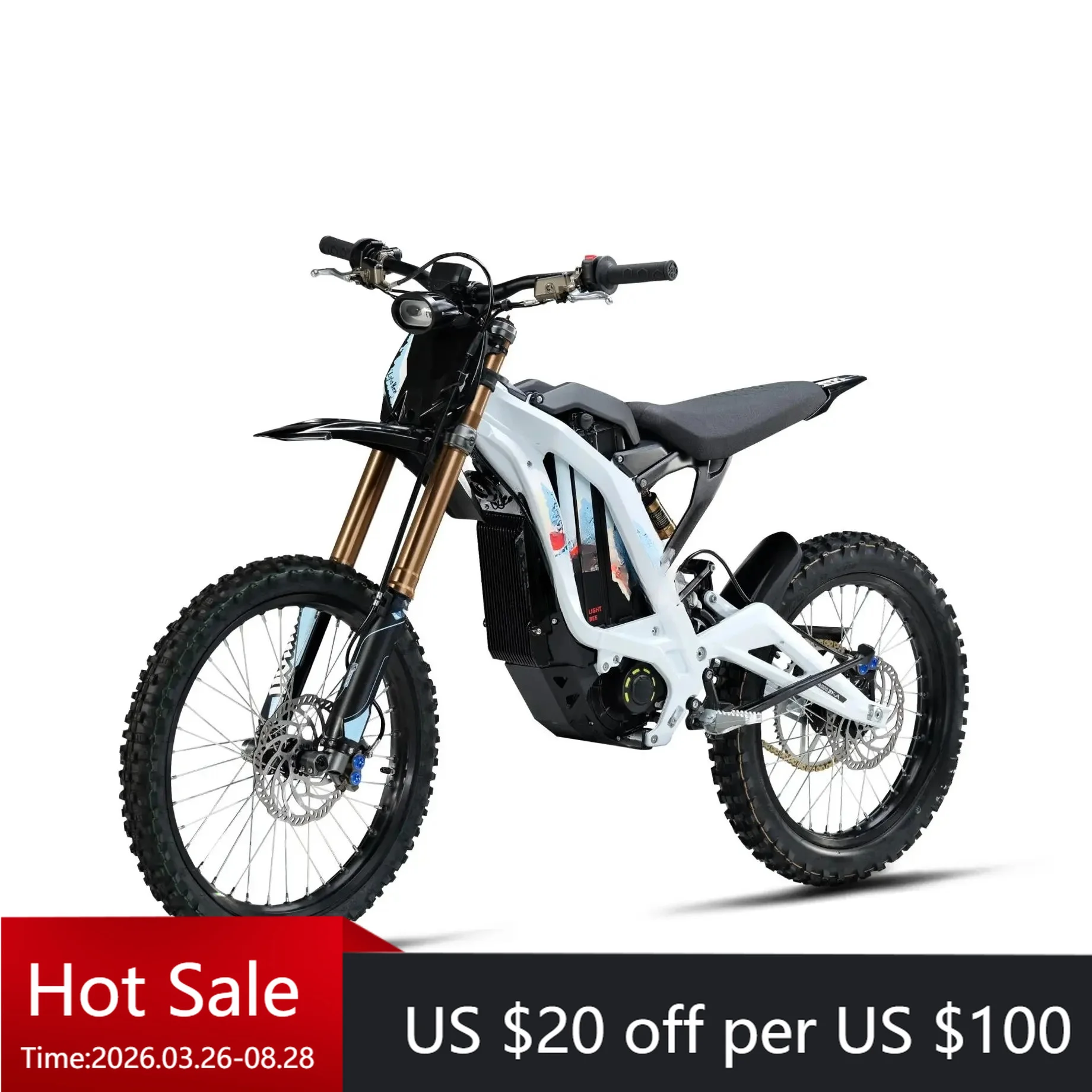 

Tc2026 Light Bee X Electric Off-Road Vehicle 10kW Peak Power 295N.m Torque 80km/h Maximum Speed 72V35Ah Battery, Aluminum Motorc