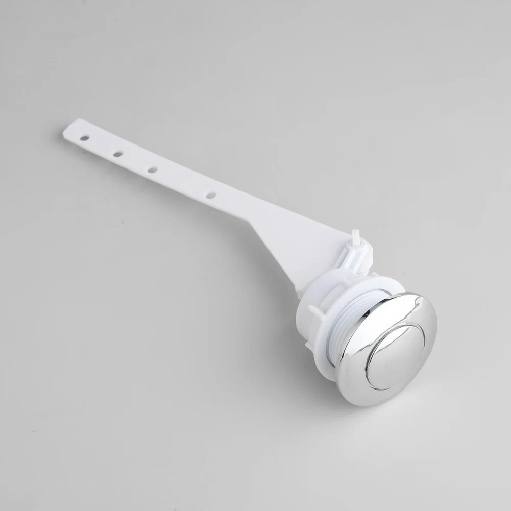 Square Toilet Flush Valve Button Replacement Part with Plastic Housing and Copper Rod Mechanism 16.3x4.4x3.4cm