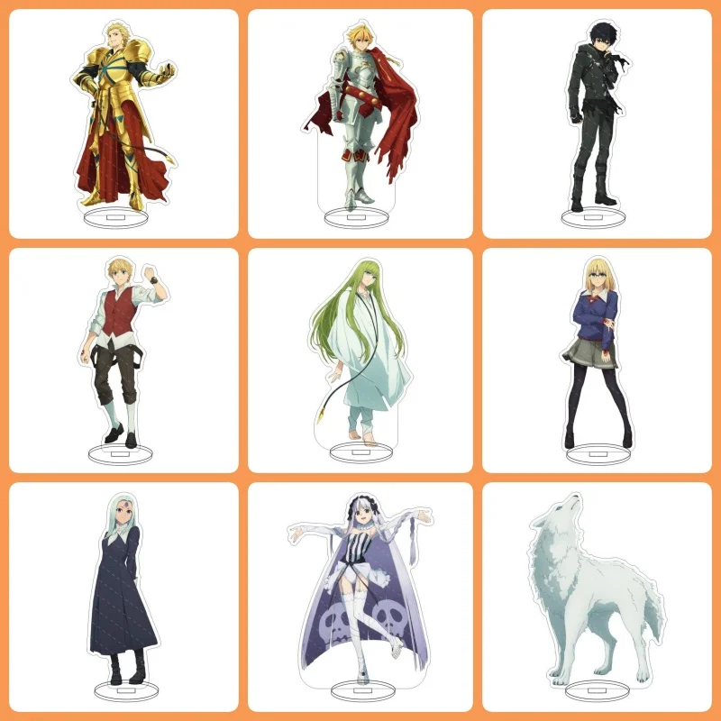 15CM Charm Anime Fate/strange Fake Ayaka Sajyou Alcides False Lancer Enkidu Festival Birthday Acrylic figure stand keychain