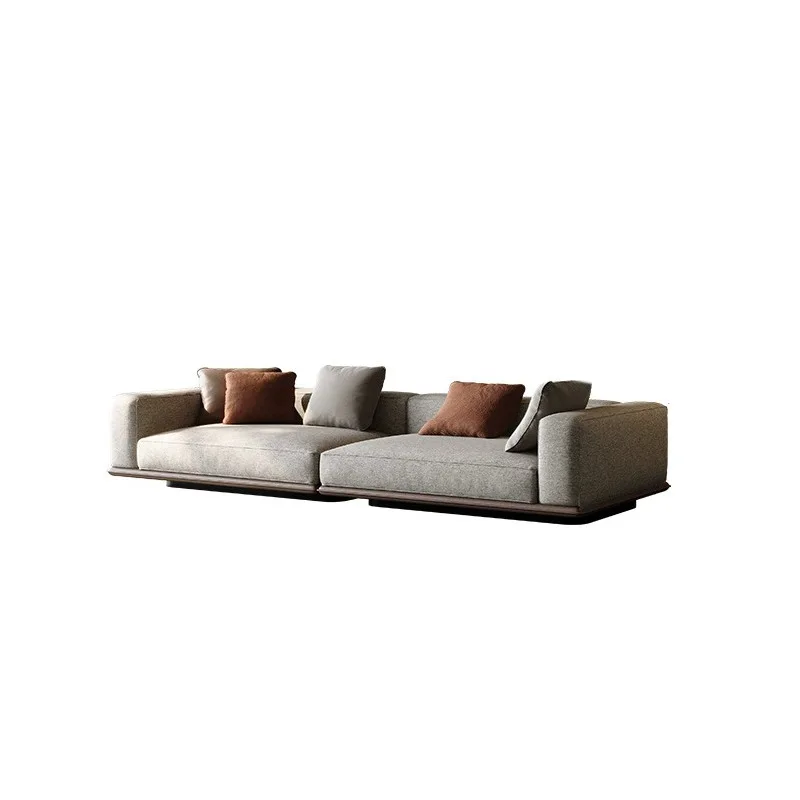 

Sofa Horizon Fabric Sofa Living Room Italian Minimalist Straight Row Cotton and Linen Simple Sofa