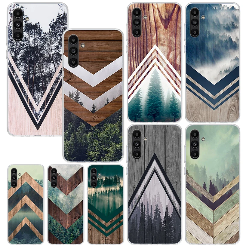 Forest Geometry Wood Nature Phone Case For Samsung Galaxy A15 A25 A35 A55 A14 A24 A34 A54 A13 A23 A33 A53 A12 A22 A32 A52 A05S A