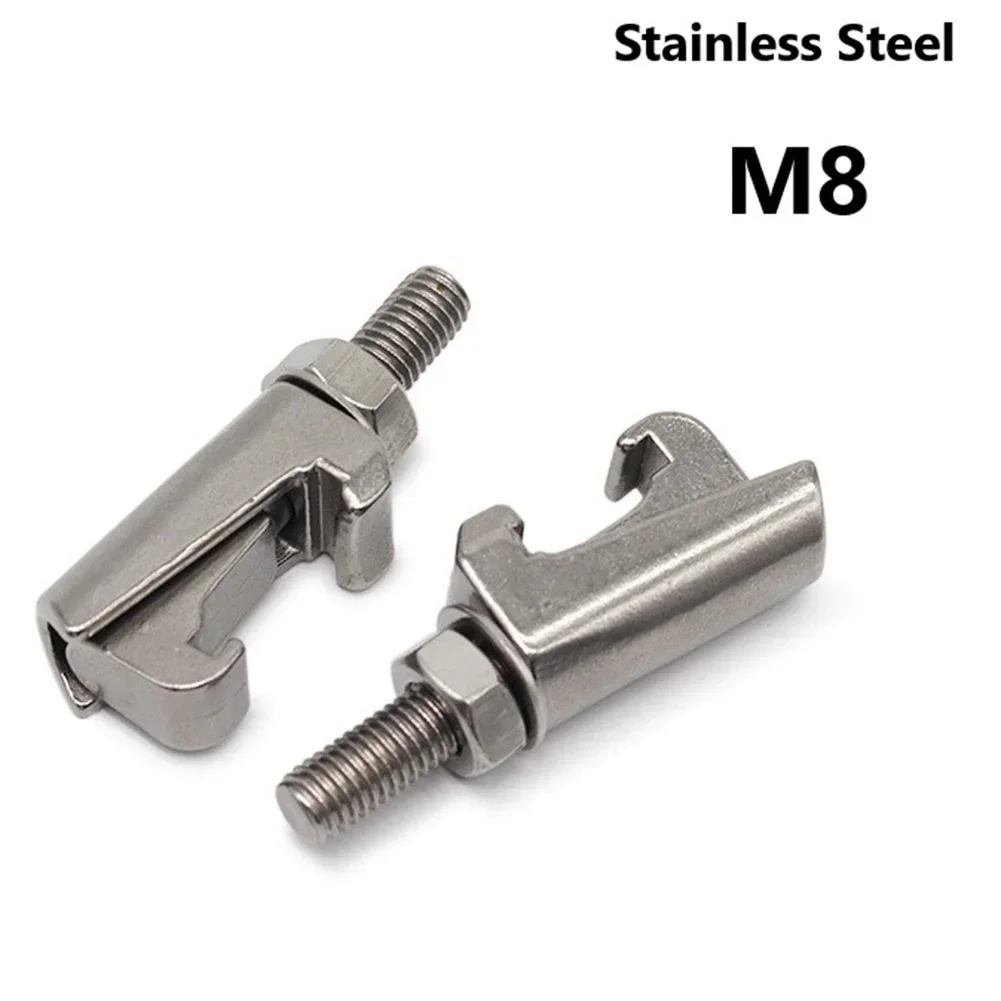 High Quality M8 ISO Double Jaw Clamp C-type Caliper Hook Screw For Secure Vacuum Connection 304 Stainless Steel Vacuum Fitting