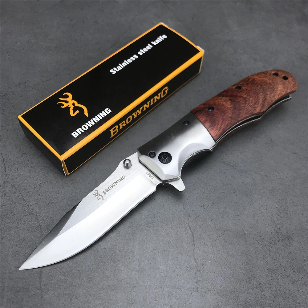 DA51 Folding Knife EDC High Quality Portable 3Cr13 Blade Rosewood Handle Tactical Knife Camping Survival Knife hunting