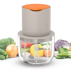 Conjunto completo de aparelhos de cozinha elétricos, picador de alimentos recarregável com um poderoso moedor de carne, fatiador de vegetais eficiente