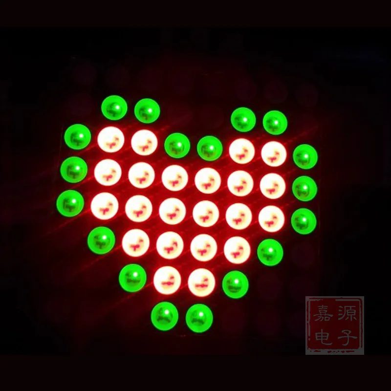 MCU8x8LED красный и зеленый двухцветный точечный матричный дисплей модуль двухстрочный Последовательный драйвер TM1640 анти-обратное соединение с линией