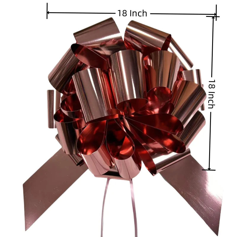 Lazo de coche rosa grande de 18 pulgadas, mariposa gigante, lazo de tracción para coche, lazo enorme decorativo para fiesta de Navidad, envoltura de regalo de cumpleaños