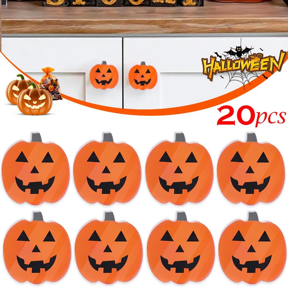 Halloween Silicone Pumpkin Door Handle Universal Cabinet Safety Door Handle Covers Drawer Door Handle Holiday Party Decor