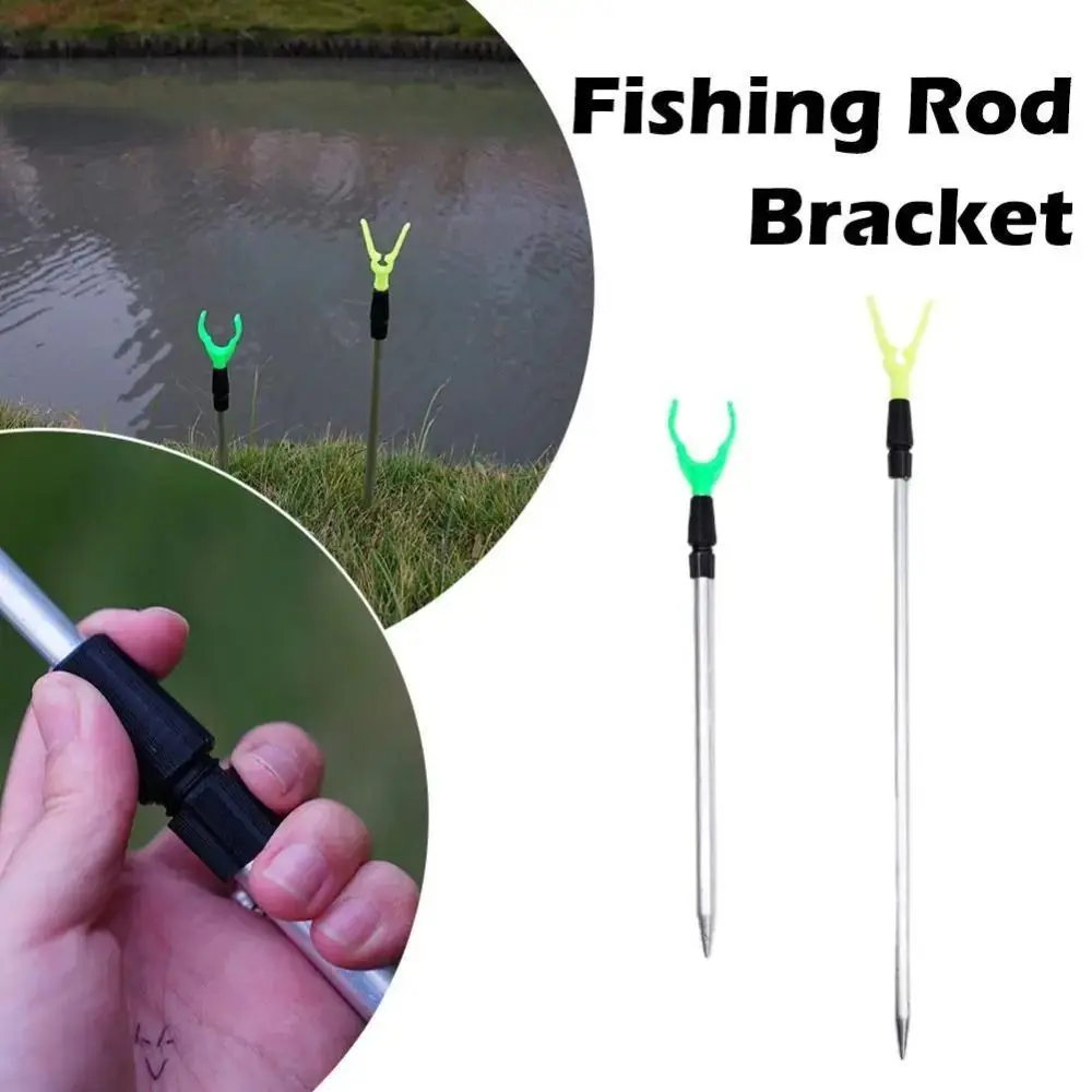 

50/80cm Adjustable Fishing Bankstick Extending Fish Rod Rest Telescopic Fishing Stand Holders Accessories