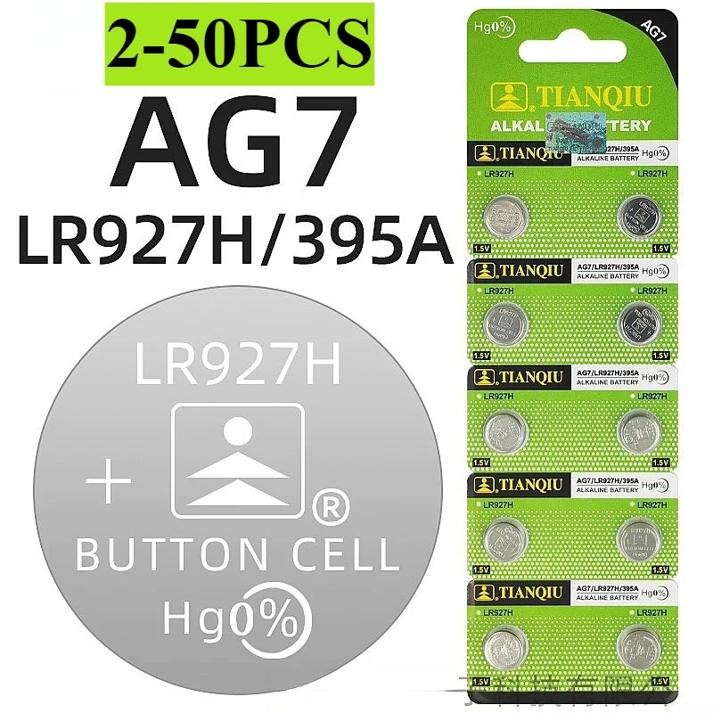 AG7 battery SR927SW 395 Button Cell Battery LR927 LR57 SR927W 399 395A Alkaline Batteries for Watches Toys Remote Control Led