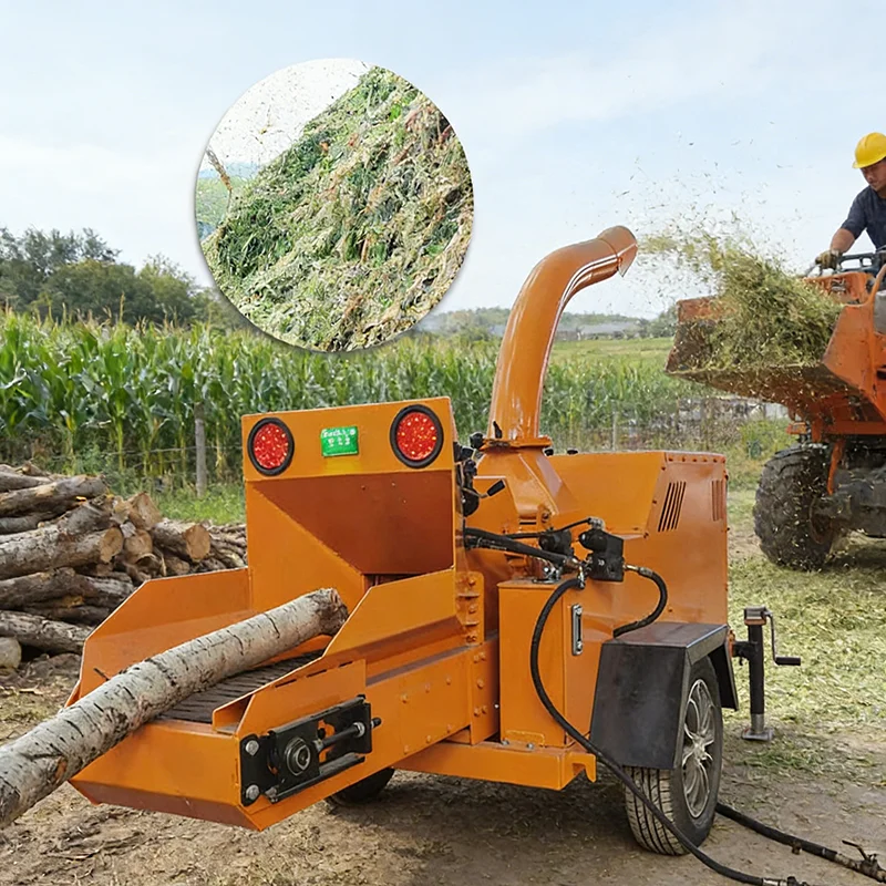 

Customized Compact Wood Chipper Forestry High Productivity 380V 22W Wood Chipper Crusher Machine for Residential Yard Waste