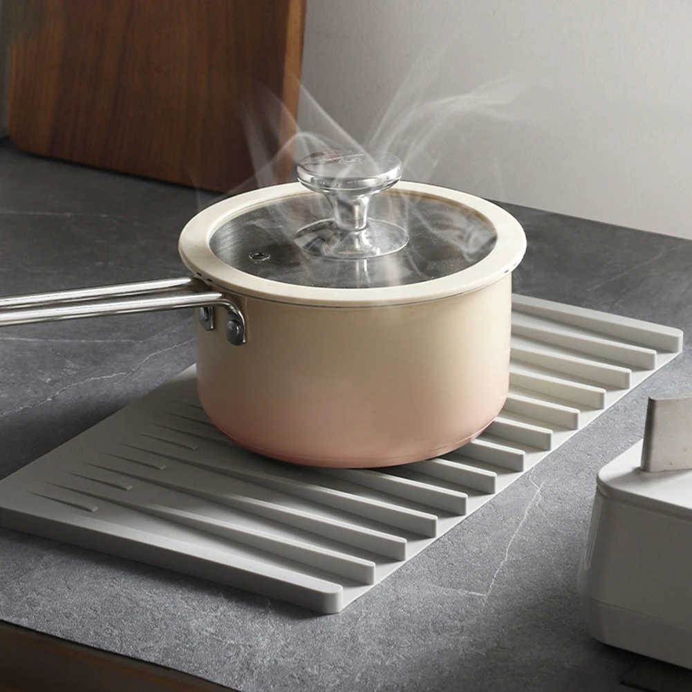 

Силиконовый коврик для сушки посуды для кухонной раковины со сливом, легко моется, можно мыть в посудомоечной машине, для ванной комнаты