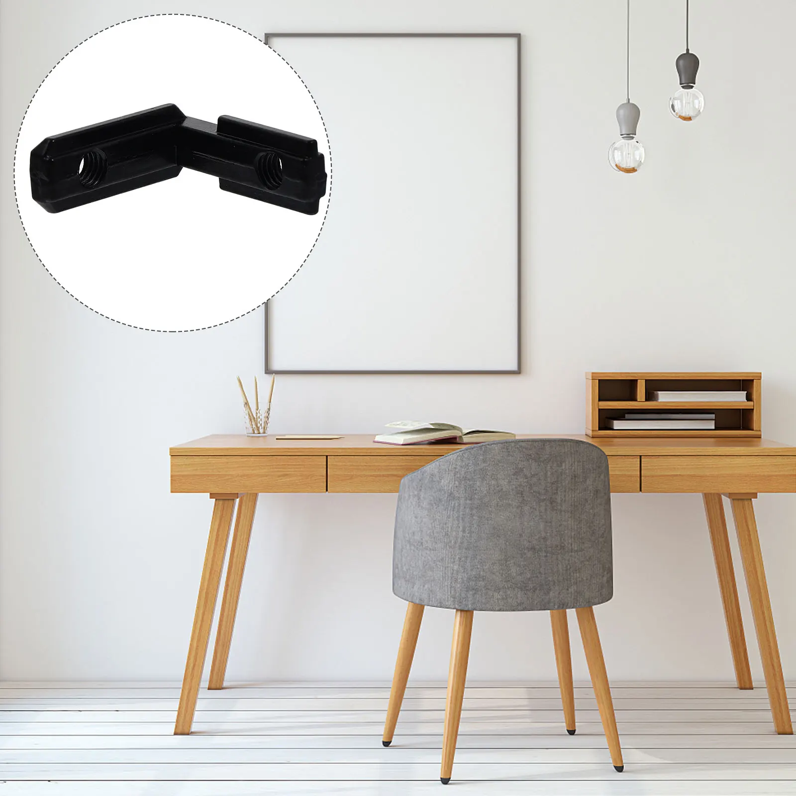 

20pcs Corner Fittings Aluminum Angle Brackets Joint Connectors Inside Shelf Supports Durable Smooth Surface Easy Install