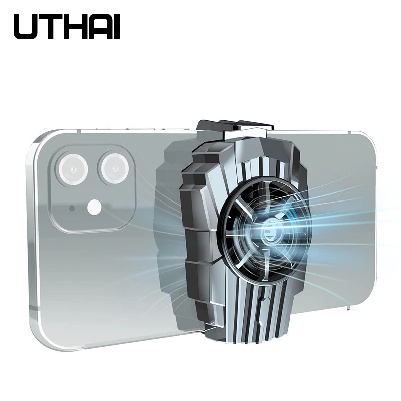 

UTHAI E-Sports Беспроводной зажим-холодильник для мобильного телефона с воздушным охлаждением, игровой артефакт с охлаждением, бесшумный дизайн для PUBG и других игр