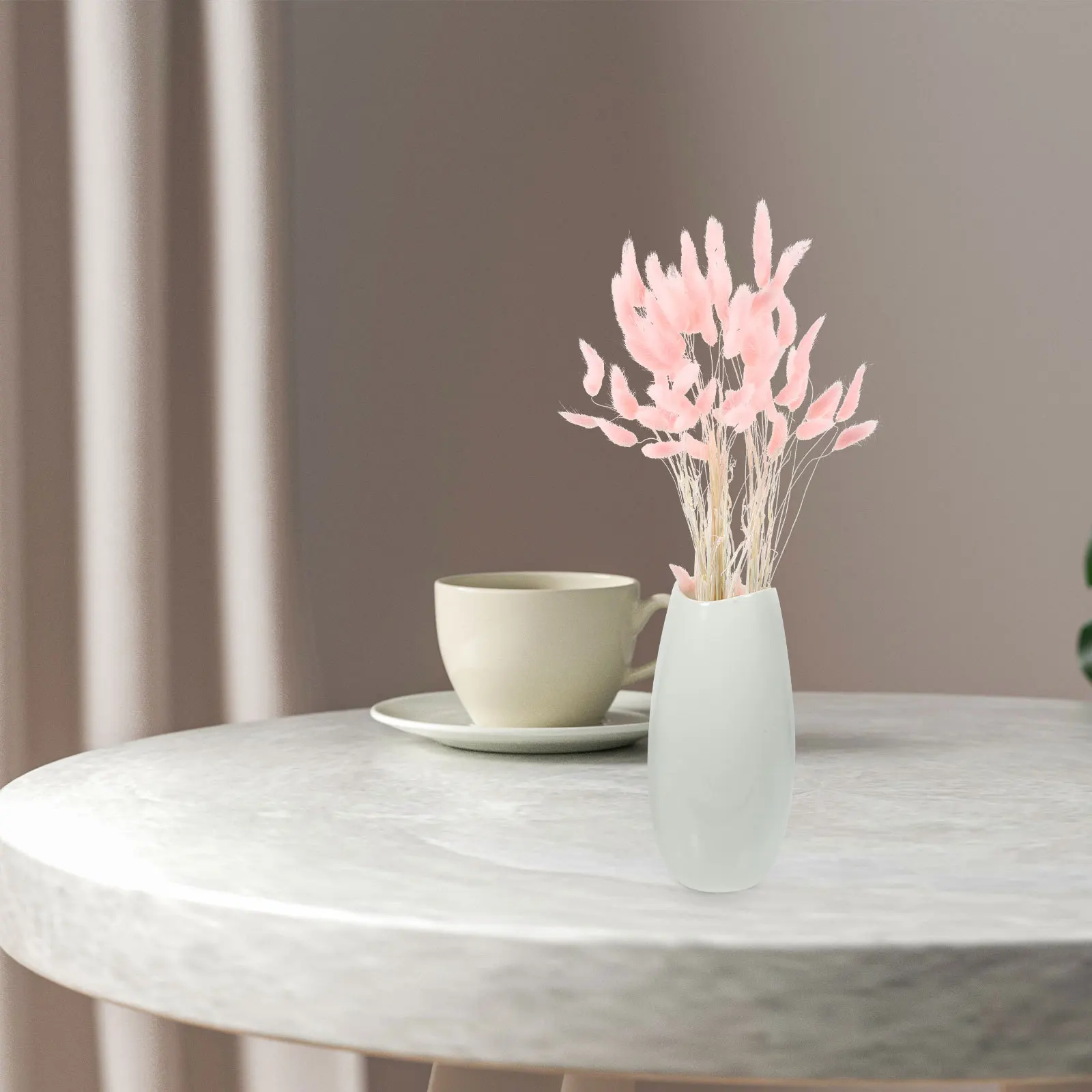 

120Pcs Natural Dried Rabbit Tail Grass Decorative Stems Long-Lasting DIY Home Wedding Bouquet Photography Props