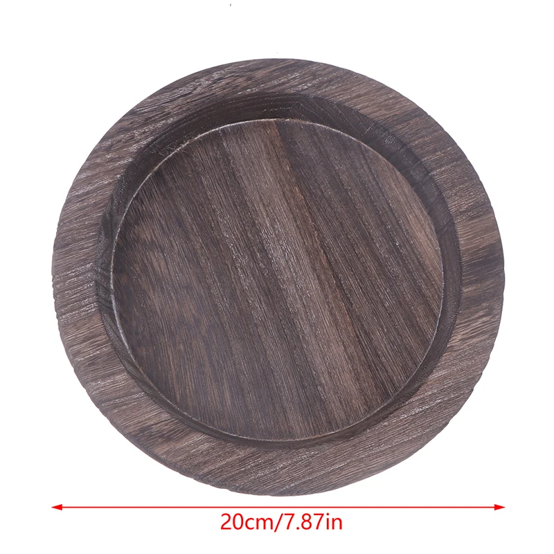 Rustic Wooden Tray Candle Holder Multi-purpose Wood Decorative Plate Candle Holder For Farmhouse Kitchen Table Organizer