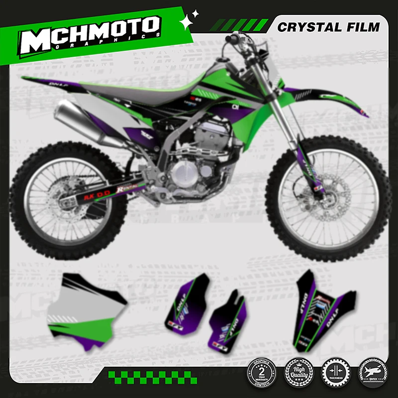 

MCHMFG For Kawasaki KLX 300R Graphics Background Decals Stickers For KLX 300R 2020 2021 2022 2023 002