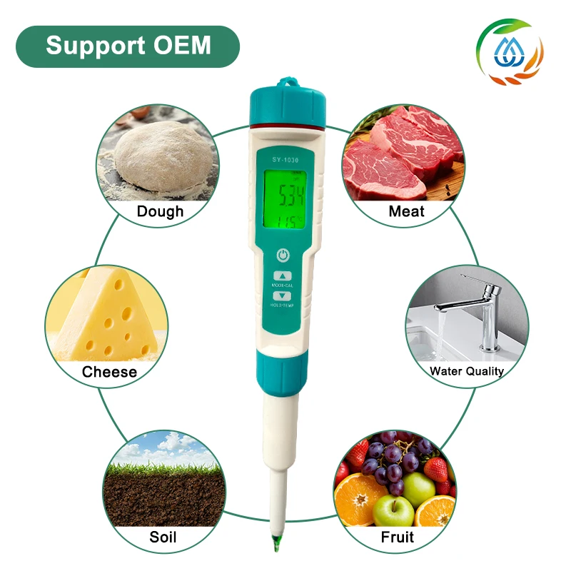 Hot Sale Portable PH Meter for Cream Milk Fruits Bread Dough Cosmetics Sushi Rice Meat Oils