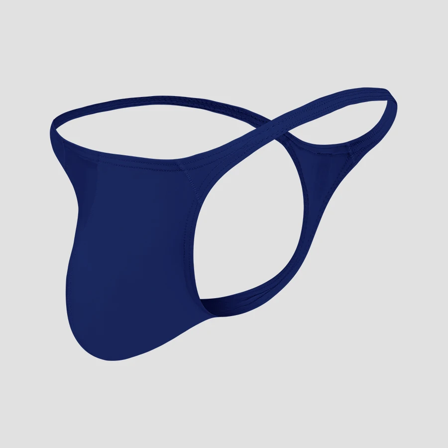 سراويل رياضية ضيقة ومثيرة مرنة على شكل حرف U بلون سادة منخفضة الخصر للرجال، ملابس رياضية مكشوفة للأرداف من الحرير الجليدي #2