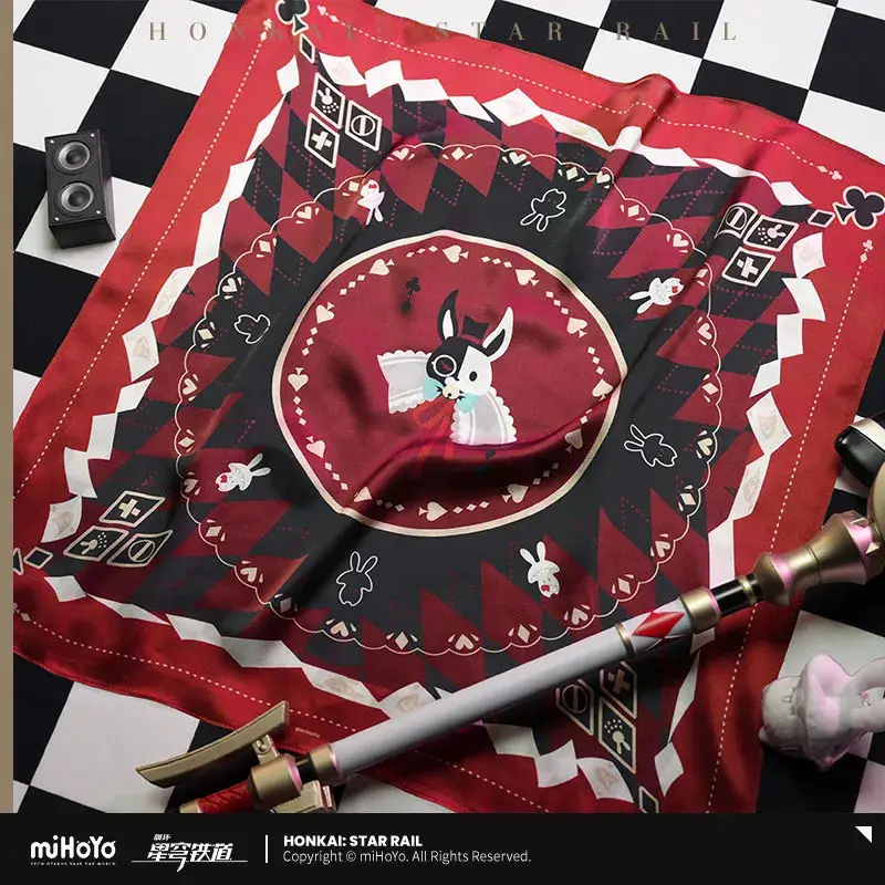 [Genuine] miHoYo Game Honkai Star Rail Sparxie Long Silk Scarf Square Scarf Anime Accessories Costume Prop Cosplay Xmas Gifts