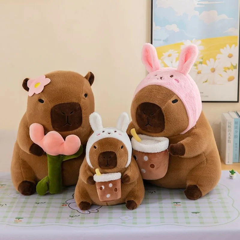 Multi style Capybara Plush Toys Cute Dress up Stuffed Animal Dolls Bread Rabbit Unicorn Kawaii Gift for Kids Soft Pillow Home